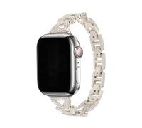 Bracelet en Acier Inoxydable Compatible avec Apple Watch SE 41mm Femme, Paillettes Diamant Bracelets Rechange Strap de Montre Sangle Compatible avec iWatch 38mm 40mm 41mm Serie 1/2/3/4/5/6/7/8/9