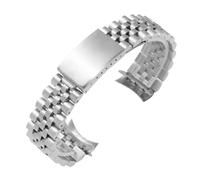 Bracelet en acier inoxydable de 18 mm, 19 mm, 22 mm, 20 mm, adapté à la bande solide en métal for Rolex, adapté à la montre for Samsung 4 Gear S3 S2, adapté au bracelet for Huawei GT 2Pro(Color:Silver