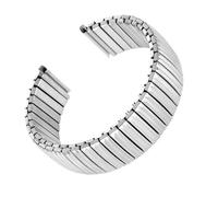 Bracelet en acier inoxydable, disponible en 12 mm, 14 mm, 16 mm, 18 mm et 20 mm, bracelet élastique en métal, bracelet de montre de rechange universel(Silver,14mm)