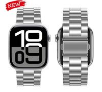 Bracelet en acier inoxydable pour Apple Watch Ultra 3/2, 46mm 49mm 40mm 44mm 42mm 41mm 45mm, IWatch série 11 10 9 8 7 SE 6 Rose gold