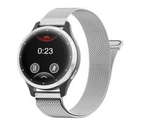 Bracelet en acier inoxydable pour Garmin Venu 3S/Forerunner 265S - Réglable et confortable - 18 mm - Maille milanaise magnétique - Pour Garmin Venu 3S/2S/Vivoactive 4s