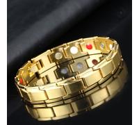 Bracelet En Acier Inoxydable Pour Hommes,Bijoux De Thérapie Magnétique Et De Santé,Anti-Ronflement,Ajustable,2022