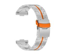 Bracelet en acier inoxydable Pour Huawei Watch Fit3 Fit4 Fit4Pro, connecteur spécialisé, remplacement du bracelet métallique Accessoires(Titanium Orange,For Fit 4)