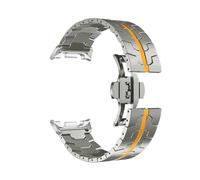 Bracelet en acier inoxydable Pour Samsung Galaxy Watch 8 40 44mm Ultra 2 Correa Pour Galaxy Ultra 47 mm/8Classic(Ti Orange,For Watch 8 44mm)