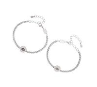 Bracelet en acier inoxydable réglable en forme de couronne pour couples - Idéal pour exprimer l'amour lors d'un anniversaire ou d'un rendez-vous romantique, résistant aux allergies, One Size, Comme