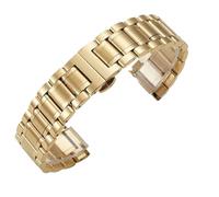 Bracelet en acier inoxydable solide, tête plate/coude, bracelet de montre en métal à double usage avec boucle pliante, bracelet universel
