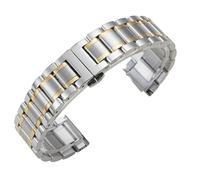 Bracelet en acier inoxydable solide, tête plate/coude, bracelet de montre en métal à double usage avec boucle pliante, bracelet universel