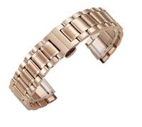 Bracelet en acier inoxydable solide, tête plate/coude, bracelet de montre en métal à double usage avec boucle pliante, bracelet universel