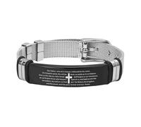 Bracelet en acier inoxydable vintage pour homme | Design de lien de prière