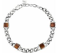 Bracelet en acier massif Morellato avec oeil de tigre Lux SASV01 - Homme - Noir