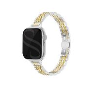 Selencia Bracelet en acier slim style Jubilee pour Apple Watch | 38/40/41/42 mm - Argent et Or