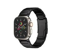 Accezz Bracelet en acier Titane mat pour Apple Watch | 44/45/46/49 mm - Noir