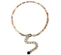 Bracelet en agate du Botswana, perles rondes de 2 mm, coupe lisse, réglable, 17,8 cm, fermoir plaqué argent, pour hommes et femmes | LK_STACK_01707