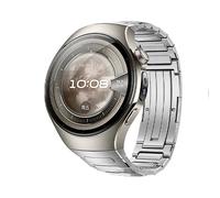 Bracelet en alliage de titane compatible avec HUAWEI WATCH5, bracelet métallique en titane avec boucle déployante Silver 42 mm