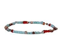 Bracelet en amazonite, pierre de soleil, cornaline et aigue-marine, perles rondes à facettes de 3 à 3,5 mm, fermoir plaqué or rose de 17,8 cm, pour hommes et femmes | LK_STACK_06666