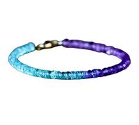 Bracelet en améthyste, tanzanite et apatite, perles facettées de 3 à 3,5 mm, fermoir plaqué argent de 17,8 cm, pour hommes et femmes | LK_STACK_06842