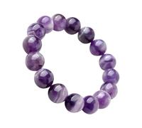 Bracelet en améthyste violette avec perles d'améthyste 8 mm perles naturelles | pierre faite à la main véritable, élastique de pour compliment