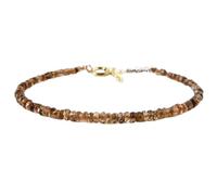 Bracelet en andalousite de 3 mm, perles facettées, forme rondelle, 17,8 cm, fermoir plaqué or réglable, pour hommes et femmes | LK_STACK_00504