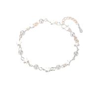 Bracelet en argent 925 pour femme, bracelets à breloques en forme de cœur de style rétro coréen, bijoux originaux avec cristaux bleus scintillants, cadeaux pour fête, One Size