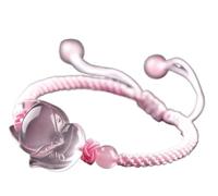 bracelet en argent， bracelet en chaîne Bracelet amulette de richesse Feng Shui, bracelet réglable, Quartz rose du Mozambique, pierres de guérison des chakras, fée renard, Talisman, attirer l'amour, le