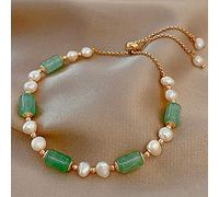 bracelet en argent， bracelet en chaîne Bracelet de richesse Feng Shui, calcédoine, cornaline de bambou, perles d'eau douce, amulette de luxe remplie d'or for femme, talisman for la prospérité, le succ