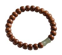 bracelet en argent， bracelet en chaîne Bracelet en bois naturel, jade doux Hetian, pierre précieuse, bracelet en cristal, perle spirituelle Mara, bracelet de richesse Feng Shui, bracelet à quartz, bij