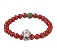 bracelet en argent, bracelet en chaîne Bracelet Feng Shui Dieu de la richesse, bracelet vermillon royal, talisman puissant, pierre précieuse du dieu de la richesse en argent pur, talisman de bijoux my