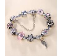 Bracelet en argent Camerazar avec pendentifs et perles en forme de feuille