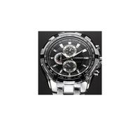 (Bracelet en argent noir) Montres pour hommes CURREN Top marque de luxe or noir montre à quartz homme