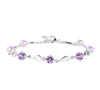 Bracelet en argent sterling 925 avec améthyste pour femme, cadeau de mariage, Argent sterling