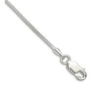 Bracelet en argent sterling 925 massif poli de 1 mm avec chaîne serpent ronde de 18 cm pour homme et femme