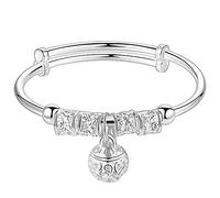 Bracelet en argent sterling 925 pour femme, bracelet réglable sculpté à la main avec perles creuses en argent, cadeau d'anniversaire