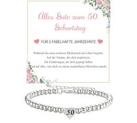 Bracelet en argent sterling 925 pour femme - Cadeau d'anniversaire 16e, 18e, 21e, 30e, 40e, 50e, 60e - Avec carte pour mère, fille, sœur, grand-mère, petite amie, Eine Grösse, Plastique, Pas de gemme