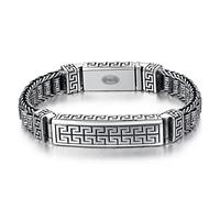 Bracelet en argent sterling pour hommes, bracelet rétro à motif passe-partout, nouvelles femmes, personnalité tendance, cadeaux pour filles, mignons