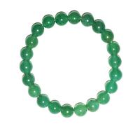 Bracelet en aventurine verte 8 mm pour homme et femme | Perles en pierre naturelle porte-bonheur et prospérité - Bijou fait main en cristal de chakra du cœur pour la méditation de l'abondance
