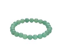 Bracelet en aventurine verte pour la richesse et la prospérité - Bracelets de perles de 8 mm - Attire le succès et l'argent - Cadeaux en cristal pour homme et femme - Taille élastique réglable