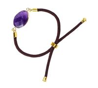 Bracelet en - Bracelets en pierre véritable naturelle pour femme | Bracelet réglable en pierre, bracelet à bordure irrégulière, bijou unique en améthyste, Refer to description,