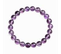 Bracelet en calcédoine naturelle, couleur violette, élastique avec chaîne de yoga pour homme et femme, Medium, Le noyau de jade, Améthyste
