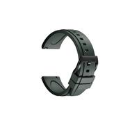 Bracelet en caoutchouc à dégagement rapide de 19 mm 24, résistant l'eau et la transpiration, doux agréable for peau, design rétro simple(Green B,22mm)