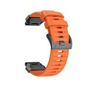 Bracelet en caoutchouc fluoré 22mm 26mm Pour Garmin Fenix 8 7X 7 6 6X Pro Epix Pro Gen2 47mm 51mm 5XPlus QuickFit(Orange,26mm(Fenix 8 51mm))