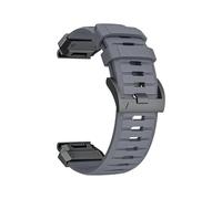 Bracelet en caoutchouc fluoré à ajustement rapide for montre Garmin Fenix 8 7X 7 Pro Epix Pro Gen 2 22 mm 26 mm 47 mm 51 mm // Bracelet de montre Fenix 6 6X Pro 5X Plus(Gray,QuickFit 22mm)