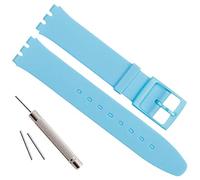 Bracelet en caoutchouc - Pour remplacer le bracelet d'une montre - Imperméable - 16 mm 16 mm bleu clair