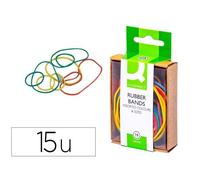 Bracelet en caoutchouc - q-connect - 40mm et 80mm - Coloris assortis - Boîte distributrice 15g