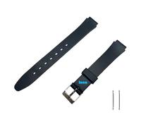 Bracelet en caoutchouc résine compatible avec Casio LQ 139 - Comprend 2 goupilles de 12 mm, Noir