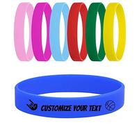 Bracelet en caoutchouc Temeite, matériau respectueux de l'environnement, 100 % silicone, design tendance et sans frais, convient à tous les âges, bracelet en silicone arc-en-ciel (couleur : blanc)
