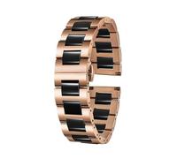 Bracelet En Céramique 20mm 22mm, Bracelet De Sport À Dégagement Rapide For Hommes Et Femmes, Remplacement Du De Montre(C-rose gold-black,22mm)