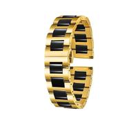 Bracelet en céramique à dégagement rapide 22 mm 20 mm Bracelet unisexe(Gold-Black,22mm)