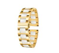 Bracelet en céramique à dégagement rapide 22 mm 20 mm Bracelet unisexe(Gold-White,22mm)
