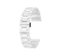 Bracelet en céramique à dégagement rapide 22 mm 20 mm Bracelet unisexe(White,22mm)
