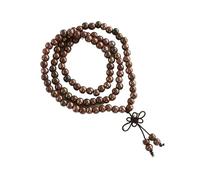 Bracelet en céramique à trois cercles avec 108 perles bouddhistes style ancien élégant pour femmes et étudiants, taille unique, Céramique